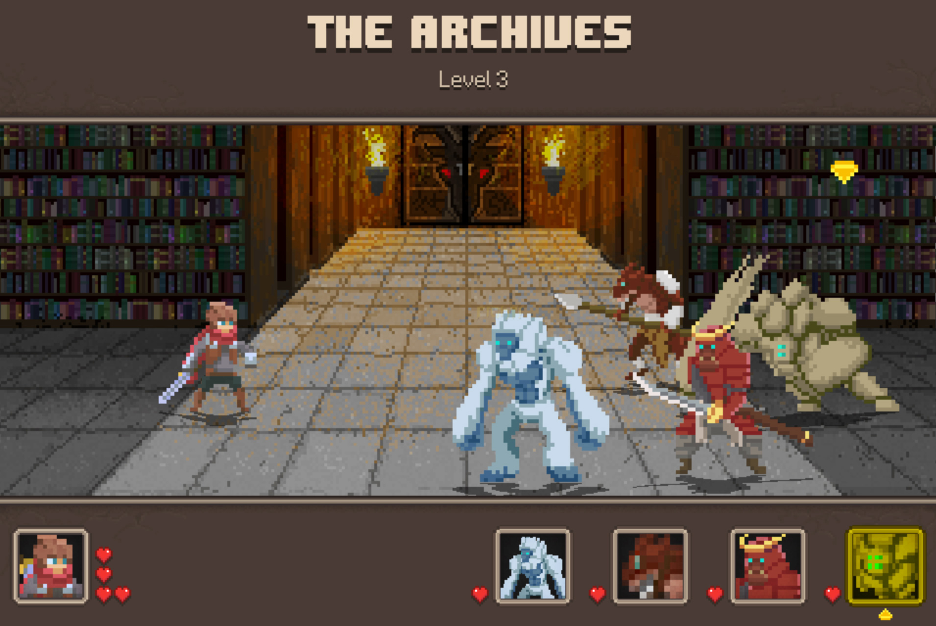 Screenshot of archive section in the RefQuest game